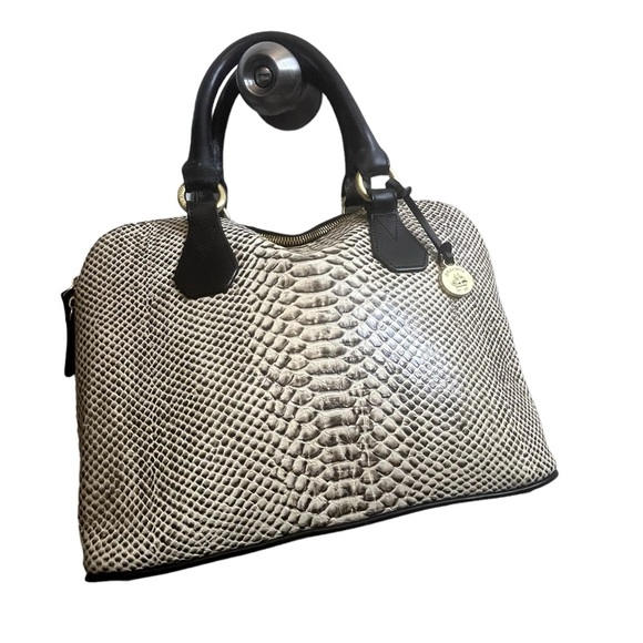 Brahmin Vivian Satchel/Shoulder Bag in Pearl Dogwood - Picture 3 of 16